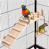 【Natural Materials】- Made from natural wood, and metal hooks, and non-toxic materials. 【Safe & Sturdy】- Assembled with nuts and screws,easy to place onto the iron frame, stable.You will not worry about the falling. 【 Dimension】- Swing- 14 * 15cm/5.5"...
